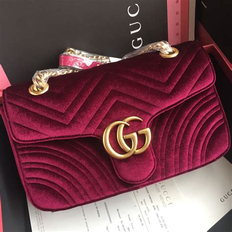 gucci bag velvet red|gucci velvet marmont bag.